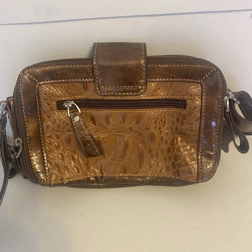 90s Bag Hippie Boho Crossbody Fairycore Y2K Vintage Purse Crock Embossed Western